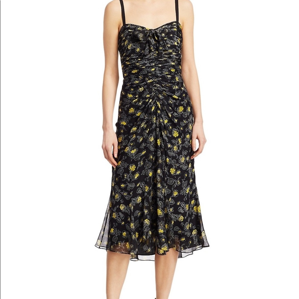 NWT Cinq à Sept Margot Printed Silk Dress